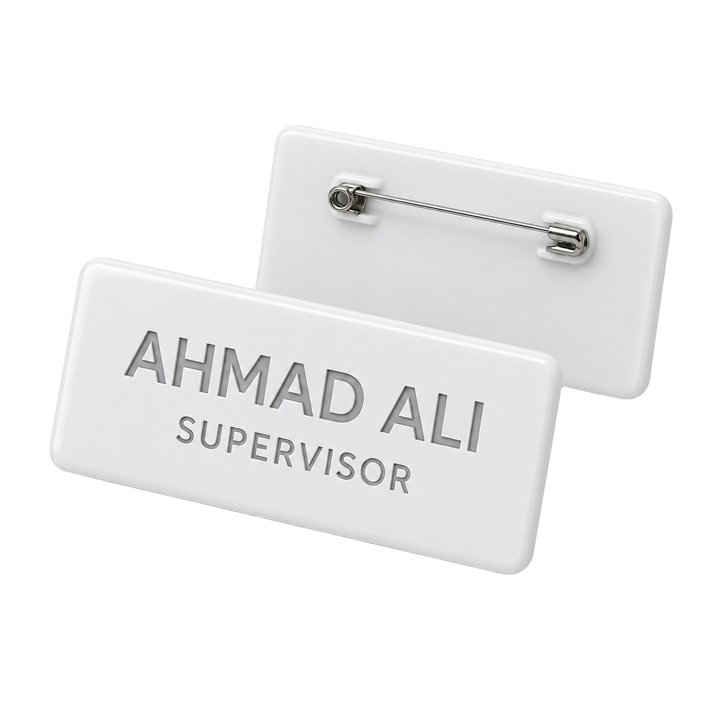 Mockup produk Name Tag